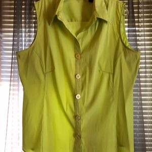 Sleeveless Button Down Top